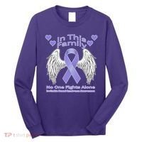 Irritable Bowel Syndrome Awareness Angle Wings No Fights Alone Long Sleeve Shirt thumb 0