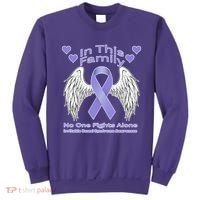 Irritable Bowel Syndrome Awareness Angle Wings No Fights Alone Sweatshirt thumb 0