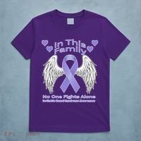 Irritable Bowel Syndrome Awareness Angle Wings No Fights Alone T-Shirt thumb 5