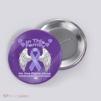 Irritable Bowel Syndrome Awareness Angle Wings No Fights Alone Button thumb 0