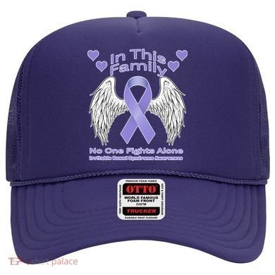 Irritable Bowel Syndrome Awareness Angle Wings No Fights Alone Hat