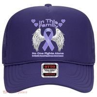 Irritable Bowel Syndrome Awareness Angle Wings No Fights Alone Hat thumb 0