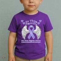 Irritable Bowel Syndrome Awareness Angle Wings No Fights Alone Toddler T-Shirt thumb 2