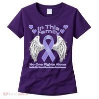 Irritable Bowel Syndrome Awareness Angle Wings No Fights Alone Women's T-Shirt thumb 0