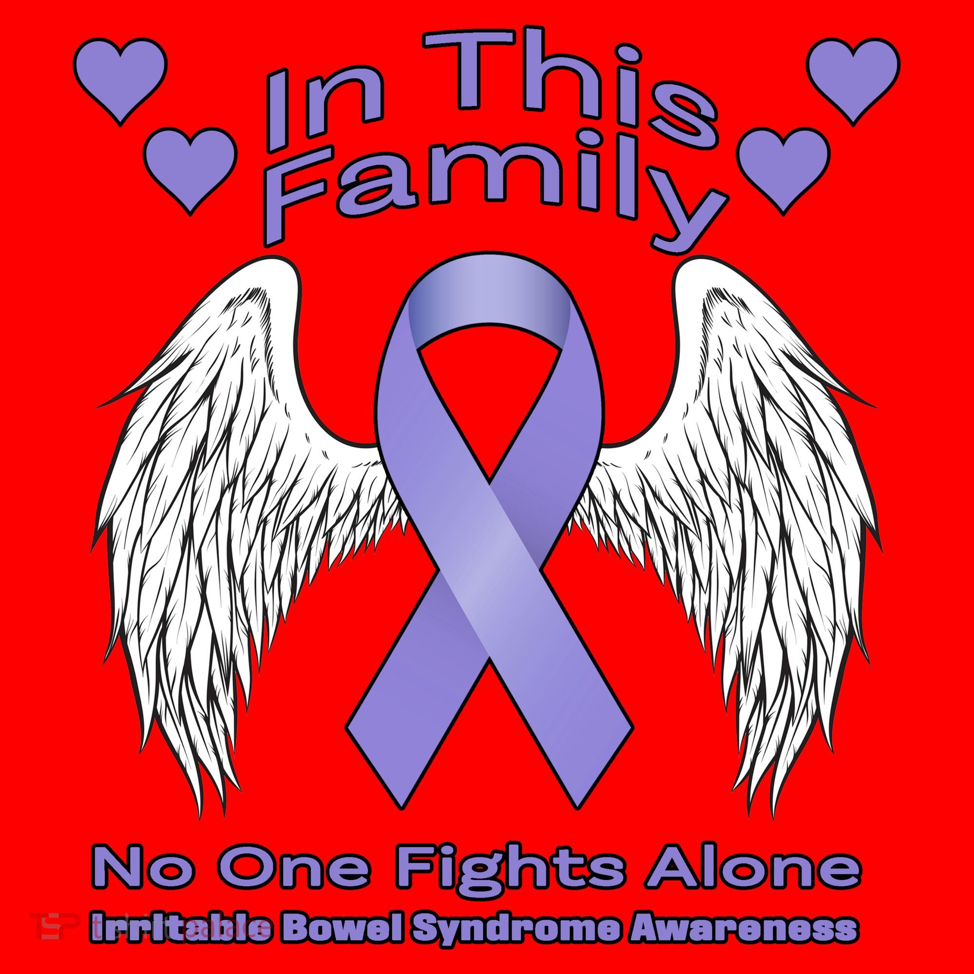 Irritable Bowel Syndrome Awareness Angle Wings No Fights Alone Santa Hat