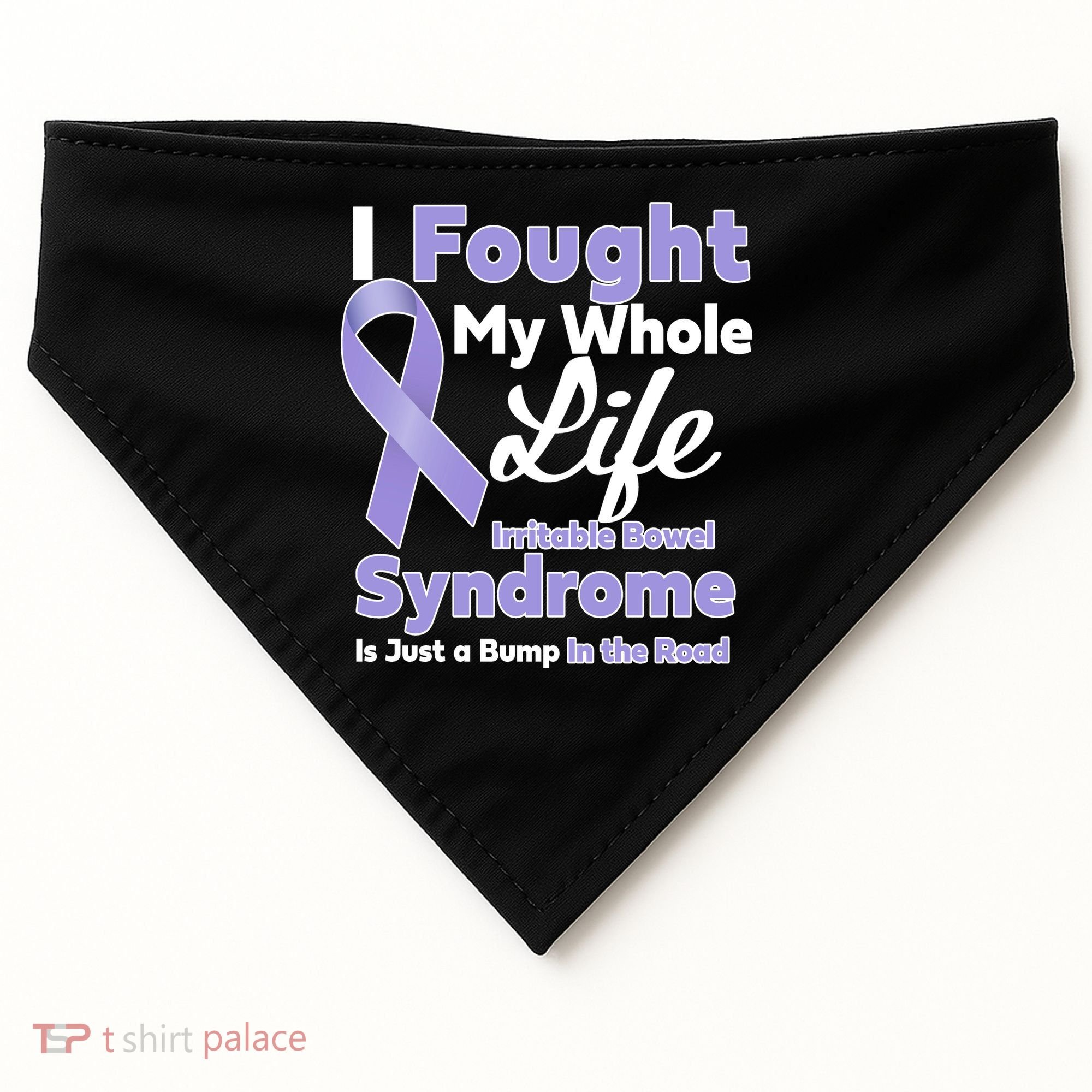 Irritable Bowel Syndrome Awareness IBS Bump In The Road USA-Made Doggie Bandana