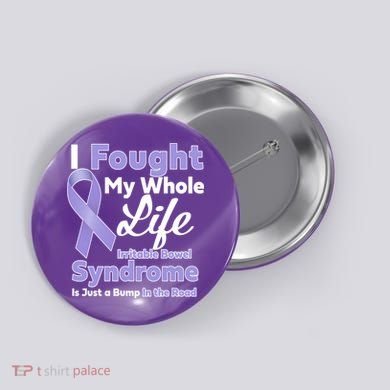 Irritable Bowel Syndrome Awareness IBS Bump In The Road Button