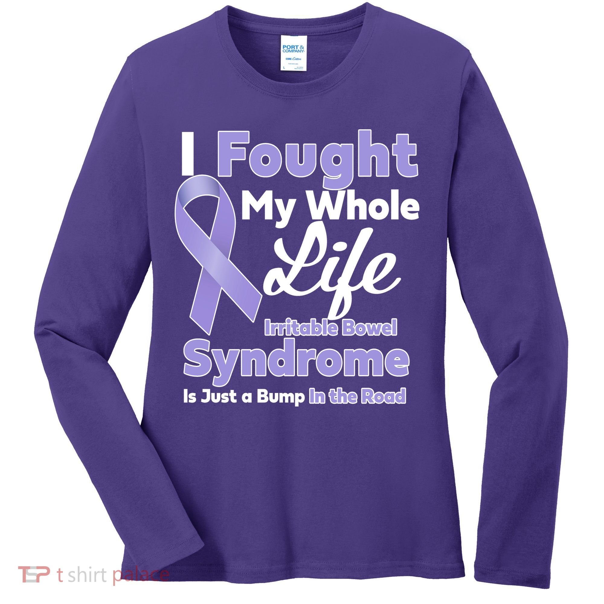 Irritable Bowel Syndrome Awareness IBS Bump In The Road Women's Long Sleeve Shirt