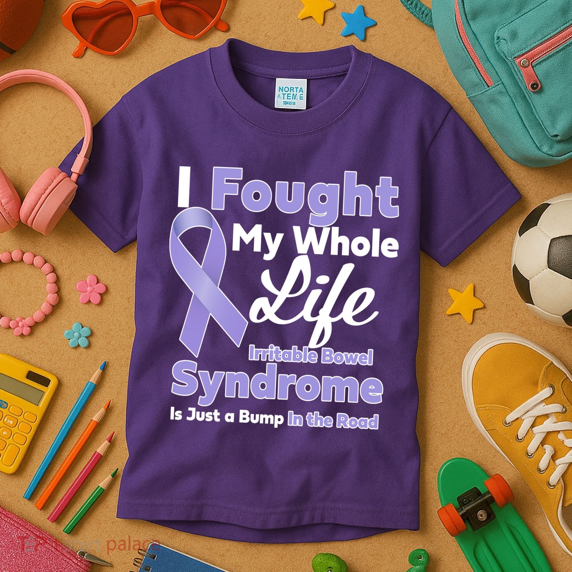 Irritable Bowel Syndrome Awareness IBS Bump In The Road Kids T-Shirt