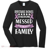 Irritable Bowel Syndrome Messed With The Wrong Family Women's Long Sleeve Shirt thumb 0