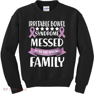 Irritable Bowel Syndrome Messed With The Wrong Family Kids Sweatshirt