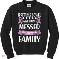Irritable Bowel Syndrome Messed With The Wrong Family Kids Sweatshirt thumb 0