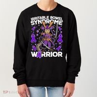 Irritable Bowel Syndrome Warrior Samurai Cat Women's Sweatshirt thumb 0