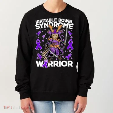 Irritable Bowel Syndrome Warrior Samurai Cat Women's Sweatshirt