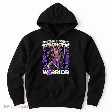 Irritable Bowel Syndrome Warrior Samurai Cat Hoodie