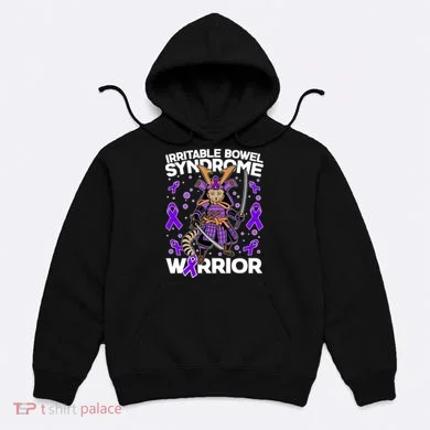 Irritable Bowel Syndrome Warrior Samurai Cat Hoodie