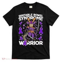 Irritable Bowel Syndrome Warrior Samurai Cat T-Shirt thumb 0