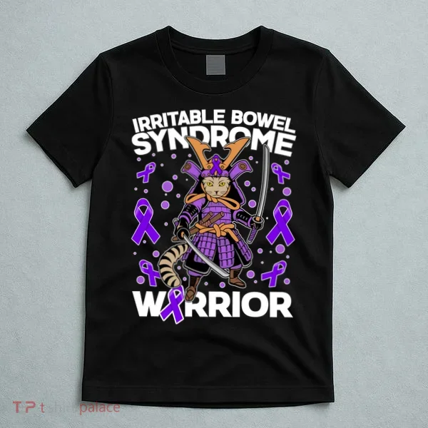 Irritable Bowel Syndrome Warrior Samurai Cat T-Shirt