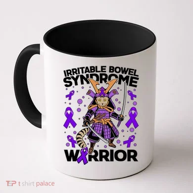 Irritable Bowel Syndrome Warrior Samurai Cat Coffee Mug