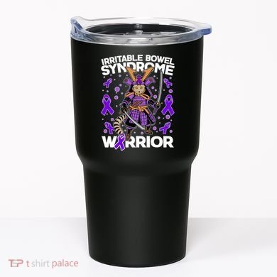 Irritable Bowel Syndrome Warrior Samurai Cat Tumbler