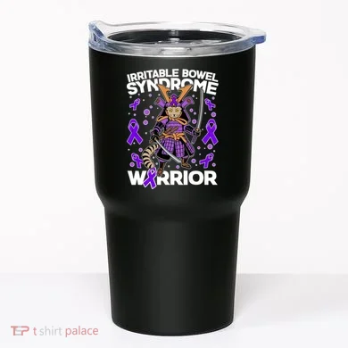 Irritable Bowel Syndrome Warrior Samurai Cat Tumbler