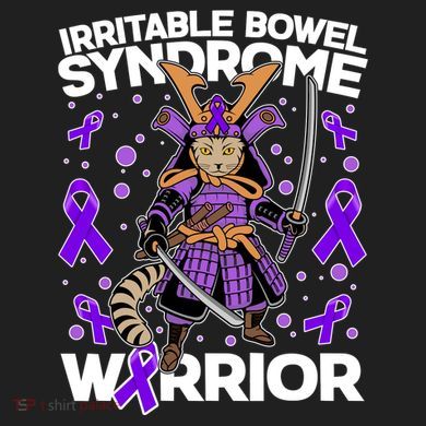 Irritable Bowel Syndrome Warrior Samurai Cat 24oz Duet Stainless Steel Tumbler