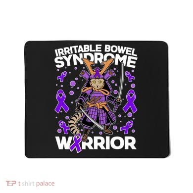 Irritable Bowel Syndrome Warrior Samurai Cat Mousepad