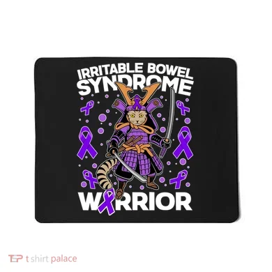 Irritable Bowel Syndrome Warrior Samurai Cat Mousepad