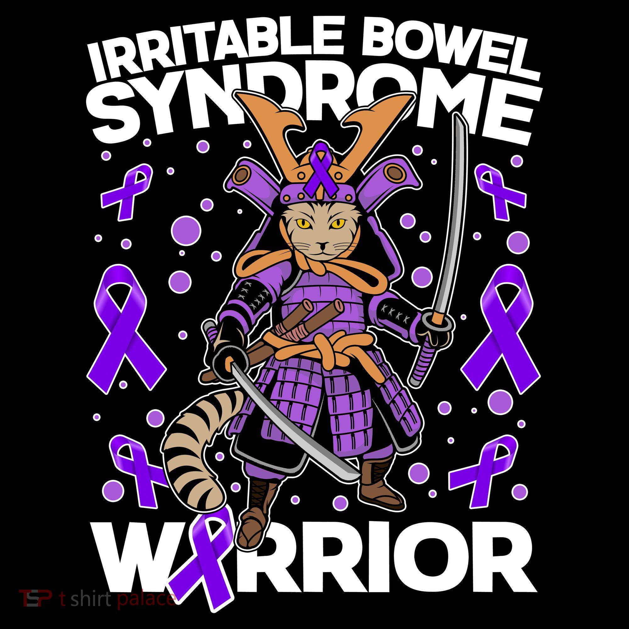 Irritable Bowel Syndrome Warrior Samurai Cat Mousepad