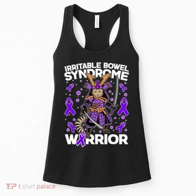 Irritable Bowel Syndrome Warrior Samurai Cat Women's Tank Top