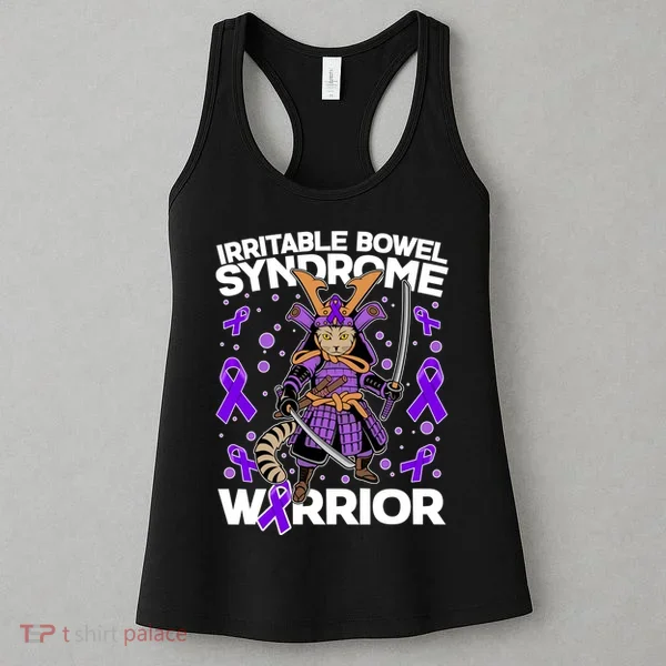 Irritable Bowel Syndrome Warrior Samurai Cat Women's Tank Top