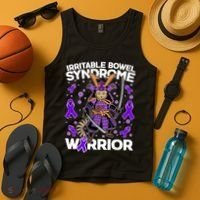 Irritable Bowel Syndrome Warrior Samurai Cat Tank Top thumb 4