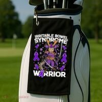 Irritable Bowel Syndrome Warrior Samurai Cat Golf Towel thumb 2