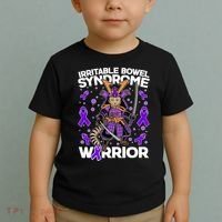 Irritable Bowel Syndrome Warrior Samurai Cat Toddler T-Shirt thumb 2