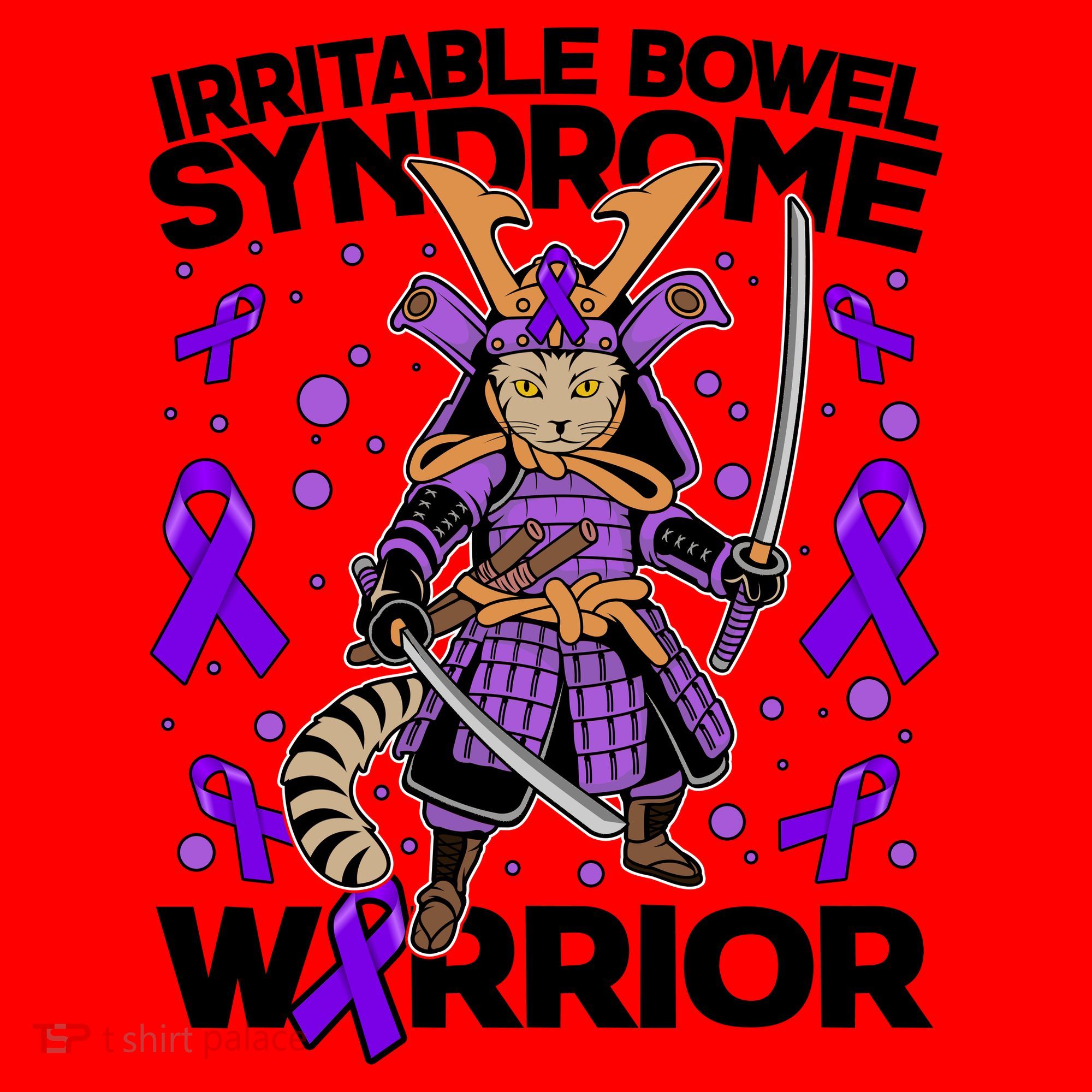 Irritable Bowel Syndrome Warrior Samurai Cat Santa Hat