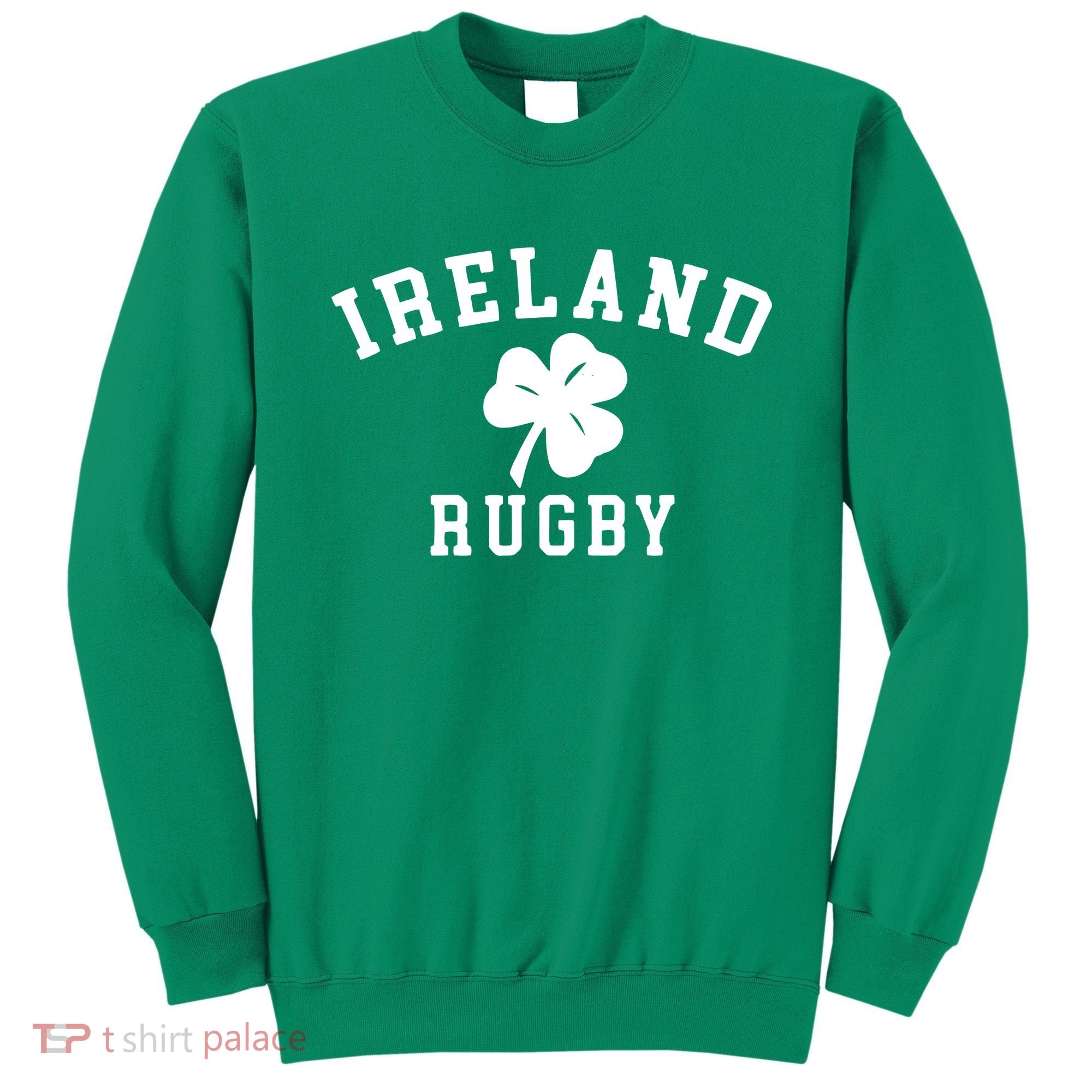 IRELAND RUGBY Shirts Irish Shamrock Rugby Sweatshirt