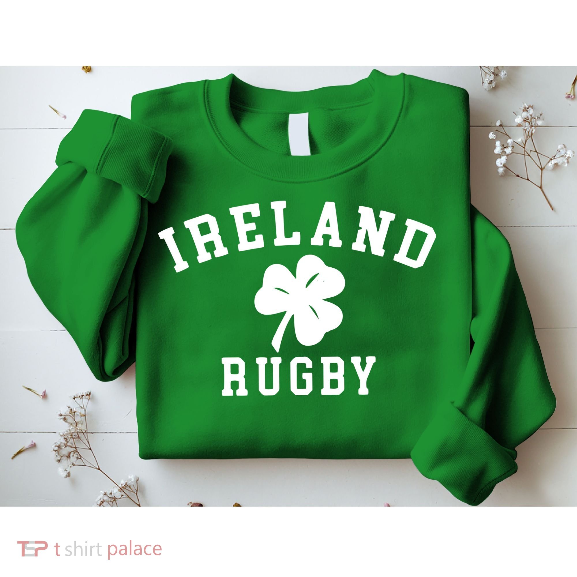 IRELAND RUGBY Shirts Irish Shamrock Rugby Sweatshirt
