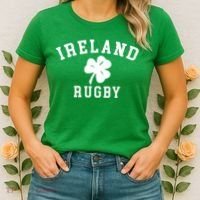 IRELAND RUGBY Shirts Irish Shamrock Rugby Women's T-Shirt thumb 2