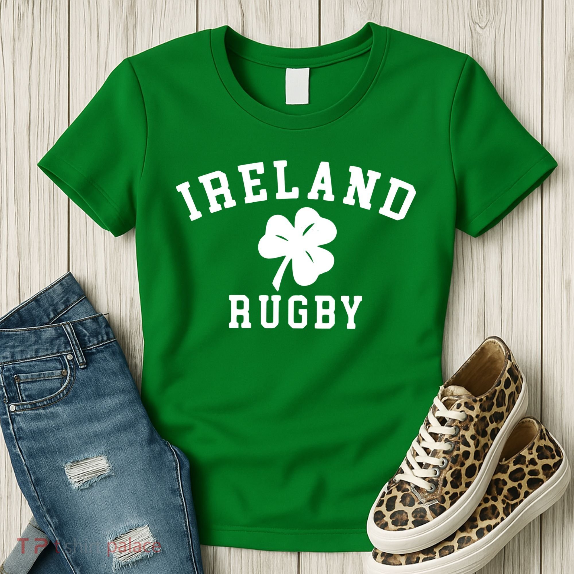 IRELAND RUGBY Shirts Irish Shamrock Rugby Women's T-Shirt