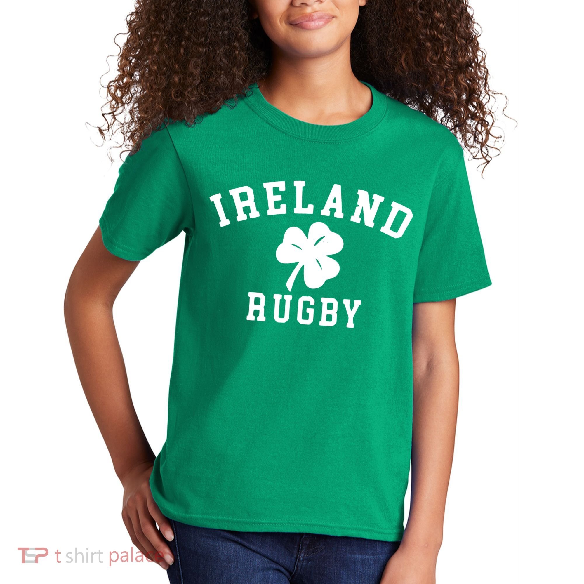 IRELAND RUGBY Shirts Irish Shamrock Rugby Kids T-Shirt