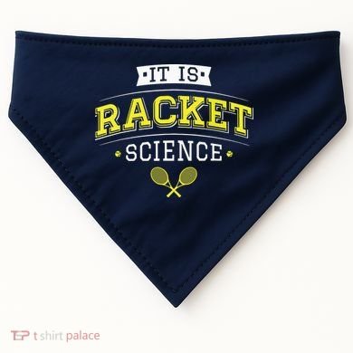 Its Racket Science Funny Tennis Lover Coach USA-Made Doggie Bandana