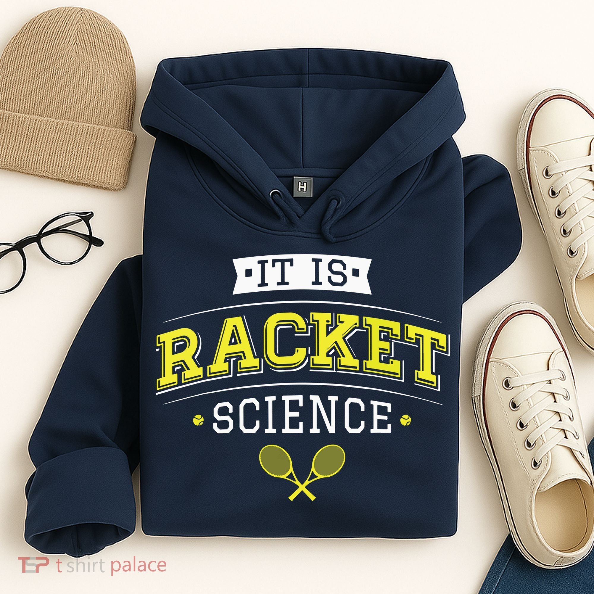 Its Racket Science Funny Tennis Lover Coach Hoodie