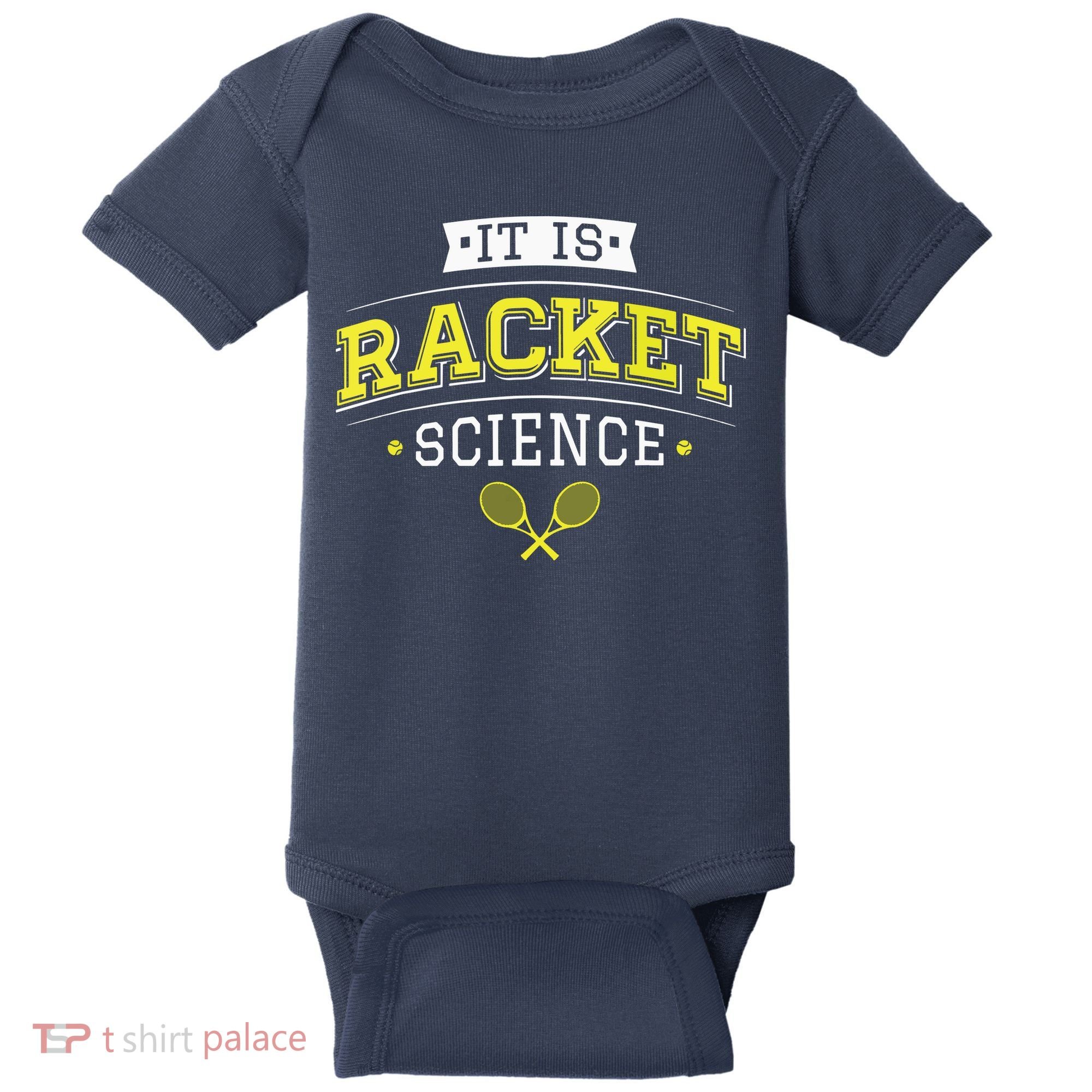 Its Racket Science Funny Tennis Lover Coach Baby Bodysuit