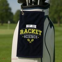 Its Racket Science Funny Tennis Lover Coach Golf Towel thumb 2