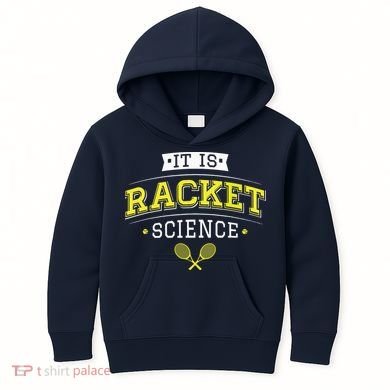 Its Racket Science Funny Tennis Lover Coach Kids Hoodie