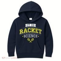 Its Racket Science Funny Tennis Lover Coach Kids Hoodie thumb 0