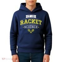 Its Racket Science Funny Tennis Lover Coach Kids Hoodie thumb 4