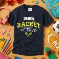 Its Racket Science Funny Tennis Lover Coach Kids T-Shirt thumb 3
