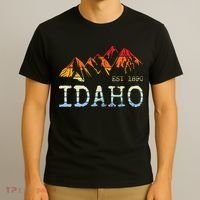 Idaho Retro Sunset Vintage Mountain Home Est 1890 Hiking T-Shirt thumb 3