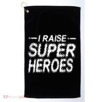 I Raise Super Heroes Proud Super Mom Super Dad Gift Golf Towel thumb 0